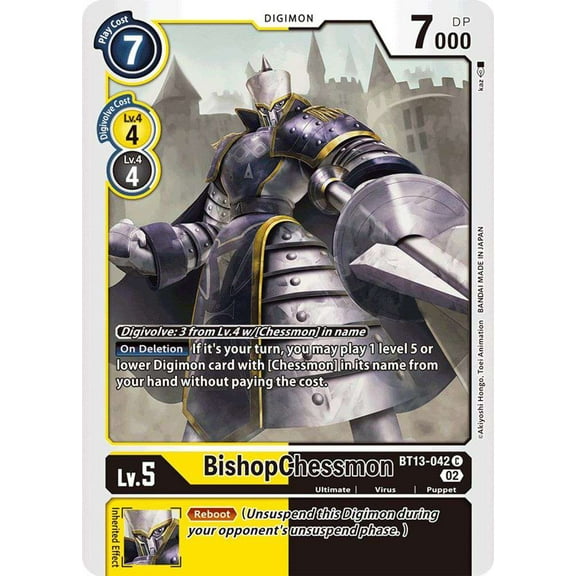 Digimon Versus Royal Knights Common BishopChessmon BT13-042