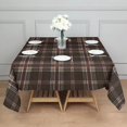 thumbnail image 3 of Brown Beige Checkerboard Checkered Pattern Square Tablecloth,Waterproof Square Table Cover,Wipeable Spillproof Washable Table Cover for Home Kitchen Party Decor 42"X42"(107x107cm), 3 of 6