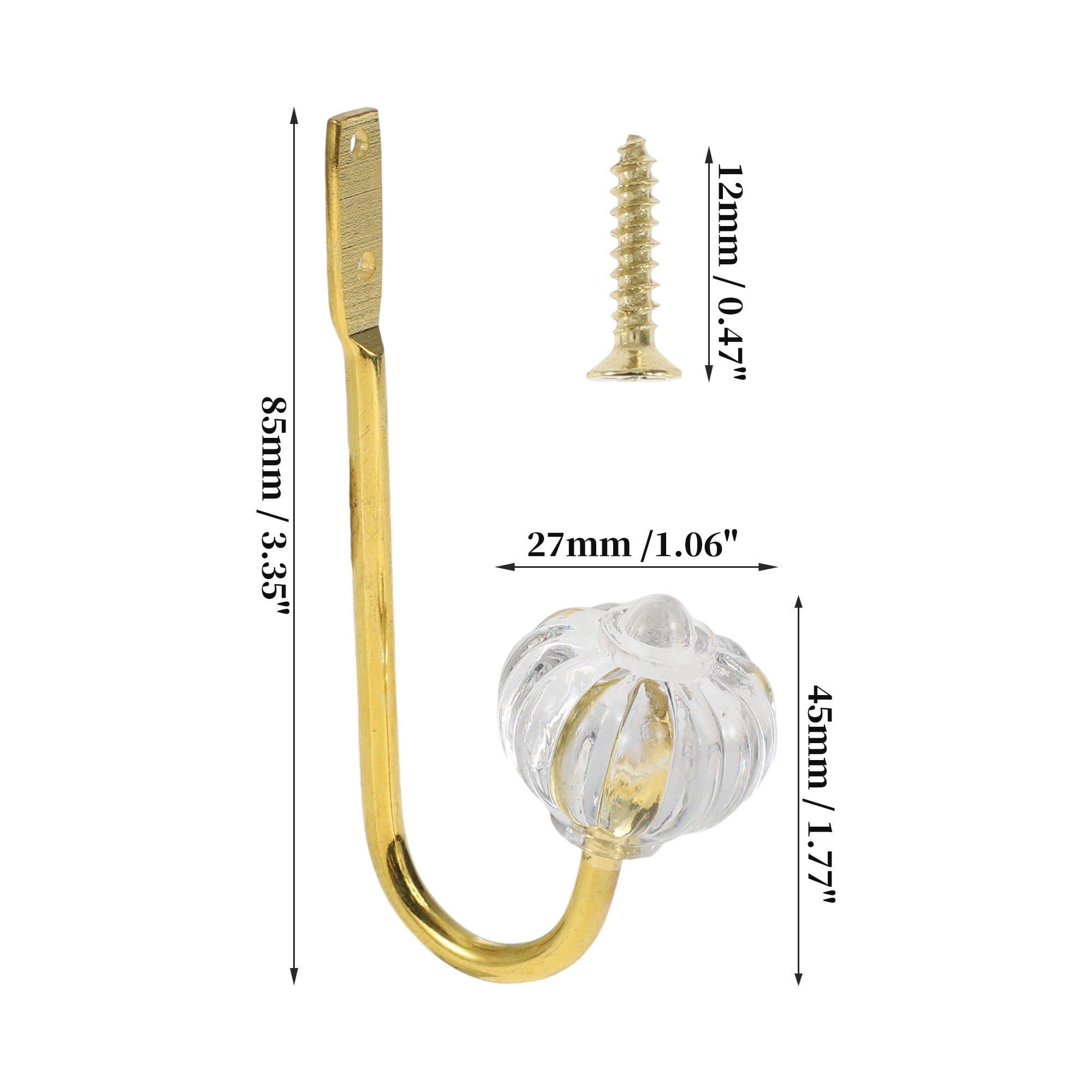 Unique Bargains 4 Pcs Clothes Hooks Door Hooks Wall Coat Hooks for Bathroom