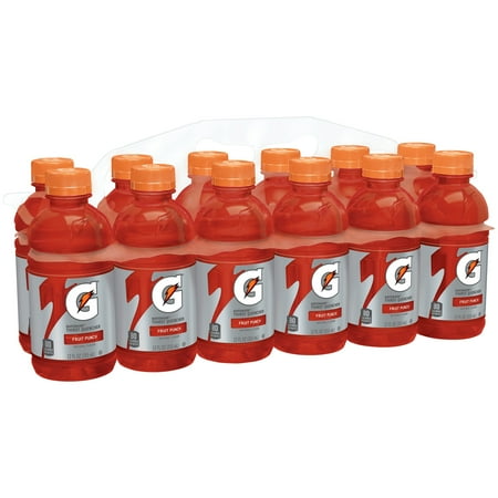 Gatorade Thirst Quencher, Fruit Punch, 12 oz Bottles, 12