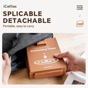 i Cafilas Portable Foldable Electric Pour Over Coffee Machine,Drip Electric Coffee Maker with Elegant Design for Car Truck Camping Hiking Outdoors Golfing, 10oz.Capacity,400W (Beige)