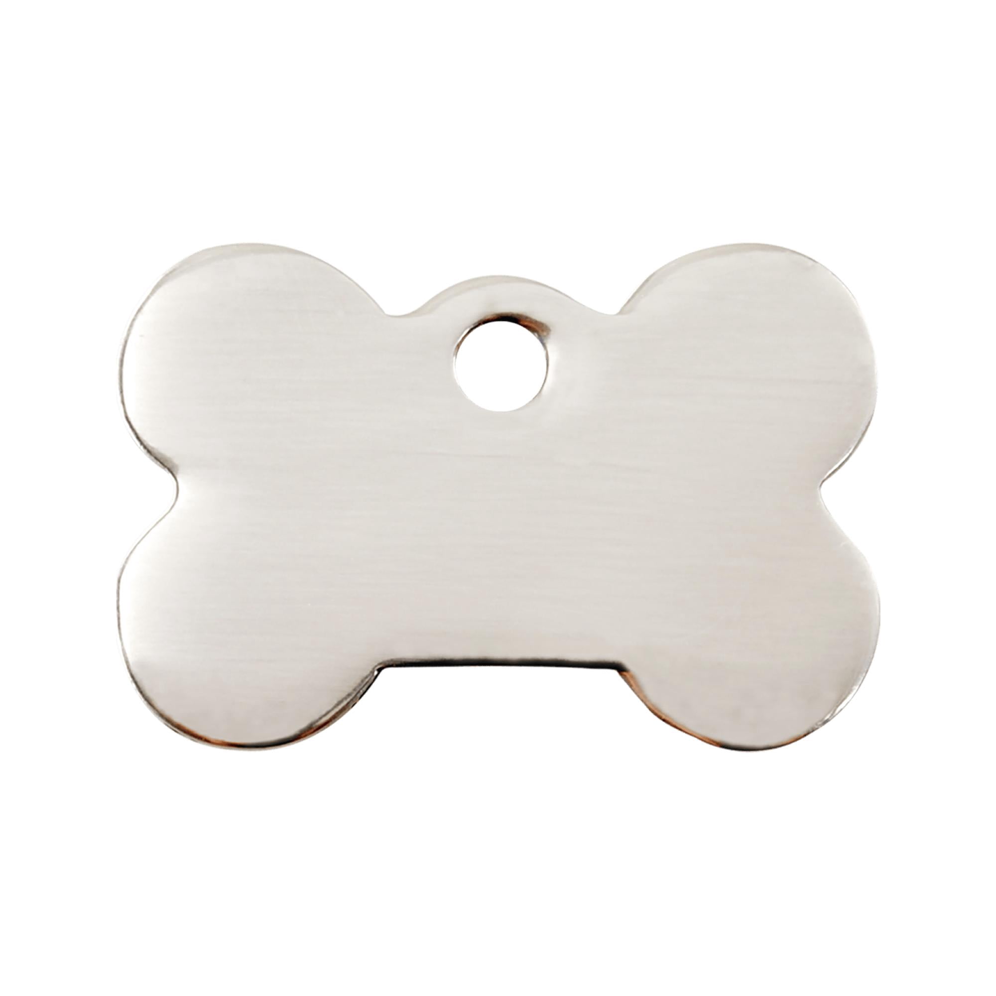 Red Dingo Flat Stainless Steel Bone Personalized Engraved Pet ID Tag, Medium