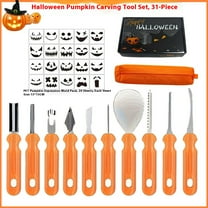 31PCS Halloween Pumpkin Carving Kit with Hand Bag,Stainless Steel Pumpkin Carving Tools,Professional Pumpkin Decorating Set,Halloween Decorations for Kids & Adluts.