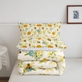 thumbnail image 5 of Erosebridal Watercolor Bee Twin Comforter Sets,Vintage Sunflower Floral Bedding Set,Cream Orange,Polkadot Reversible,2 Pieces,1 Comforter and 1 Pillowcase, 5 of 7