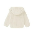 thumbnail image 6 of Lenpel Toddler Baby Fuzzy Fleece Hoodies Boys Girls Long Sleeve Zip up Ear Hooded Sweatshirts Plush Warm Jackets(White,2-3 Years), 6 of 6