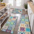 thumbnail image 2 of Multicolor Ethnic Geometric Patchwork Pattern Kitchen Rugs Sets Of 3,Kitchen Runner Rugs Non Skid Washable,Decorative Kitchen Floor Mats for Kitchen,Sink,Laundry,17"x30"+ 17"x47" + 17"x59", 2 of 6