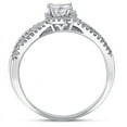 thumbnail image 3 of Empire Jewel 1 Ct Princess Cut Lab Created Simulated Diamond Ring - Classic 14K White Gold Over - Elegant Engagement Ring for Women - Perfect Gift for Anniversaries and Proposals - Proposal Ring, 3 of 7