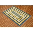 thumbnail image 4 of Casavani Yellow Cotton Hand Block Printed Dhurrie Square Living Room Carpet Outdoor Rug 10x10 feet, 4 of 6