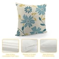 thumbnail image 4 of Yellow Blue Geometric Flower Pillow Covers Floral Leaf Home Sweet Home Decor Pillow Cases Standard Size Summer Modern Throw Pillow Cushion Cover for Couch, 4 of 5