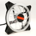 thumbnail image 3 of Matsuzay Ventilador de refrigeración ajustable para ordenador, ventilador con cubierta para PC de 120mm, carcasa enfriadora RGB de doble cara, bajo Juegos de teclado y mouse para computadora blanco, 3 of 6