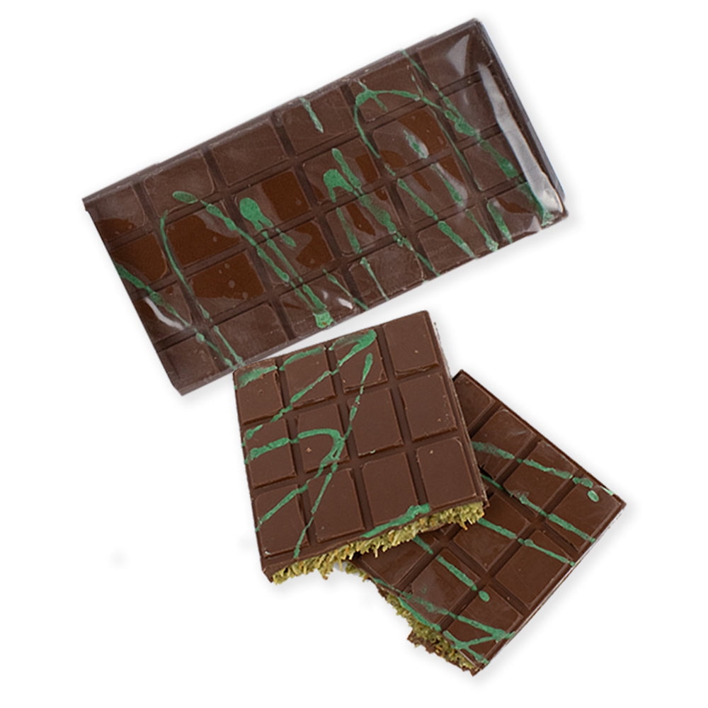 3 Count Merry Christmas Dubai Chocolate Bar Party Favors For Holiday Gifting, Stocking Stuffers & More - Santa Belt (1.38lb)