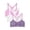 Ditsy Blooms/White/Lilac, variant on Fruit of the Loom Girls Pull Over Cotton Racerback Sports Bra 3-Pack, Sizes 28-38