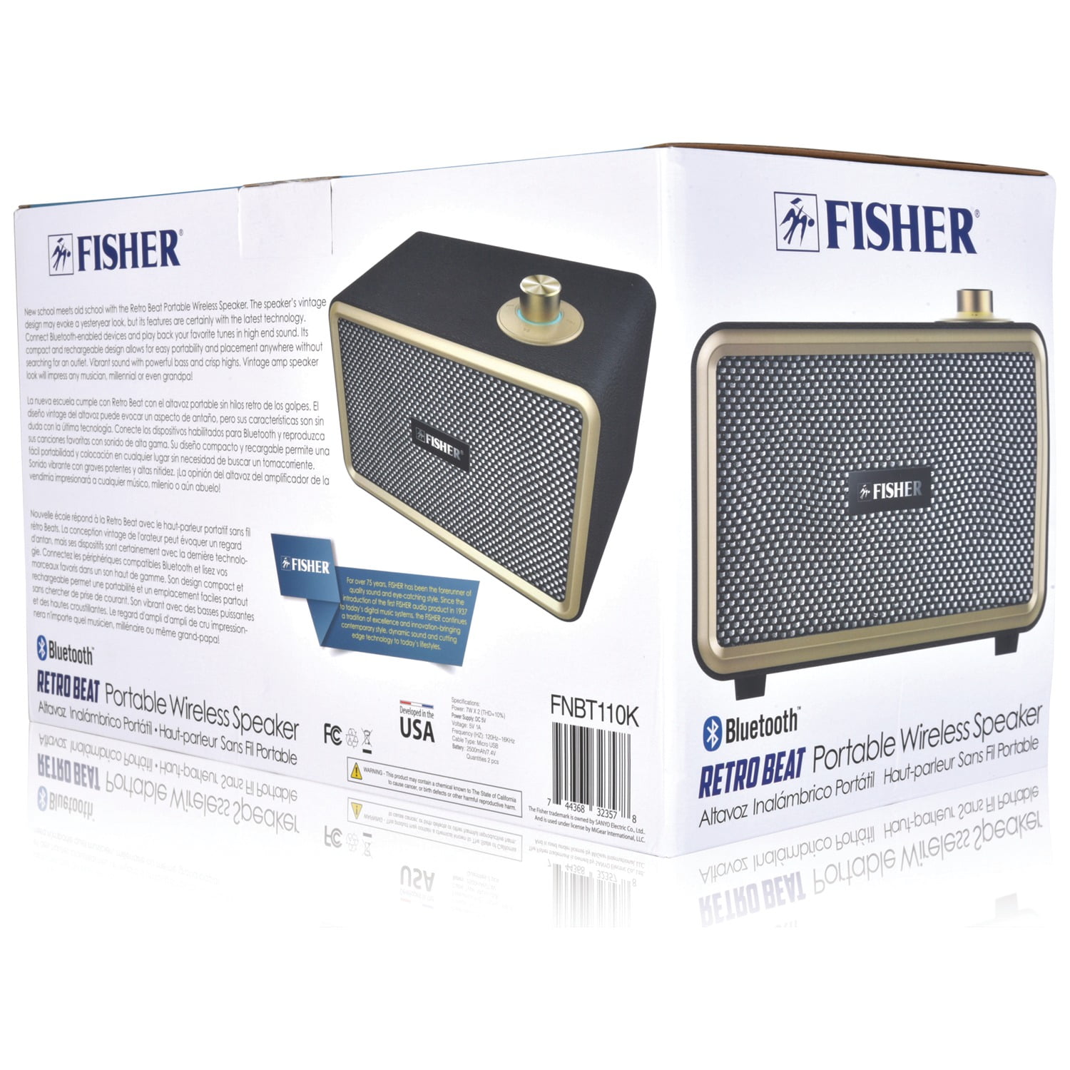 Fisher dynamic bass wireless cheap speaker