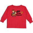 thumbnail image 3 of Inktastic Off To The Races with Cowboy on Horse Boys Long Sleeve Toddler T-Shirt, 3 of 5