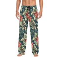 thumbnail image 7 of FORMRS Mens Pajama Pants with Pockets Sleepwear Lounge Bottoms Sizes S-2XL, Retro Christmas Poinsettia, 7 of 7