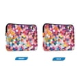 thumbnail image 7 of FORMRS 15"-15.6" Laptop Sleeve Protective Case Soft Carrying Quilted Computer Bag Cover, Black Colorful Circles, 7 of 7