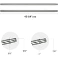 thumbnail image 2 of eTeckram 1" Double Curtain Rod with Trumpet Finials - 48''to 84'',Sand Nickel, 2 of 5