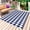 Navy Blue, variant on Grey Plaid Outdoor Rug for Patio/Deck/Porch, Non-Slip Large Area Rug 4 x 6 Ft, Modern Minimalist Geometric Gingham Checkered Indoor Outdoor Rugs Washable Area Rugs, Camping Rug Carpet Runner