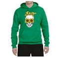 thumbnail image 2 of Skull Sunflower Skeleton Bandana Inspirational/Christian Unisex Graphic Hoodie Sweatshirt, Kelly, Medium, 2 of 3