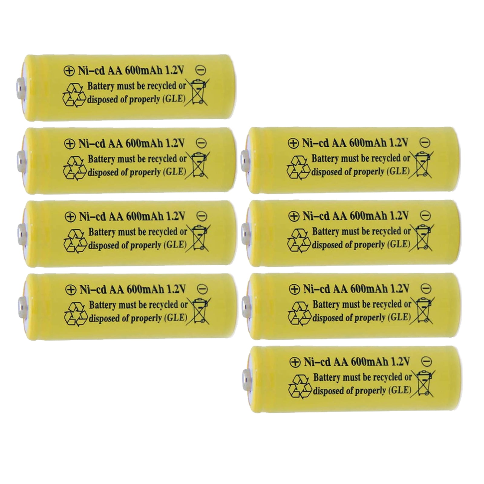 QBLPOWER 8Pack NiCd Rechargeable Batteries for Solar Garden Lights