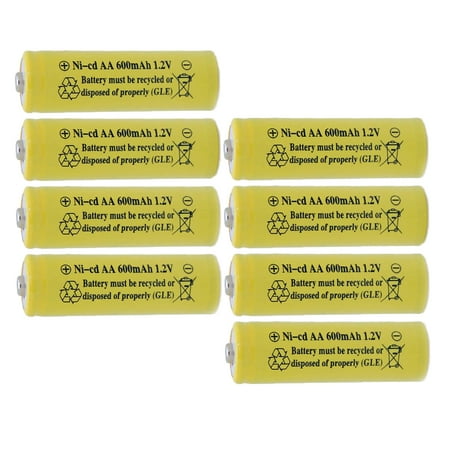 QBLPOWER 8-Pack NiCd Rechargeable Batteries for Solar Garden Lights, Pathway Lights, Landscape Lighting