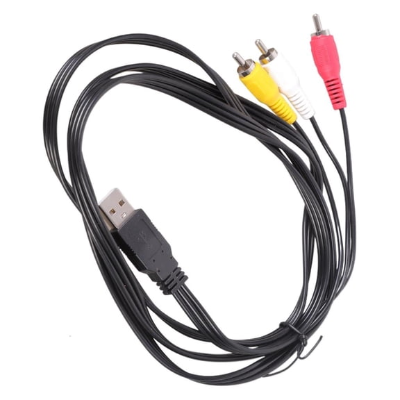 150CM USB Male To 3RCA AV Composite Adapter Cable For HDTV TV Computer