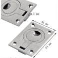 thumbnail image 2 of Poignée de Tiroir 2 Pcs, Poignée de Casier en Acier Inoxydable Poignées de Bateau Poignée Encastrée avec 8 Vis 64 x 46mm, 2 of 5