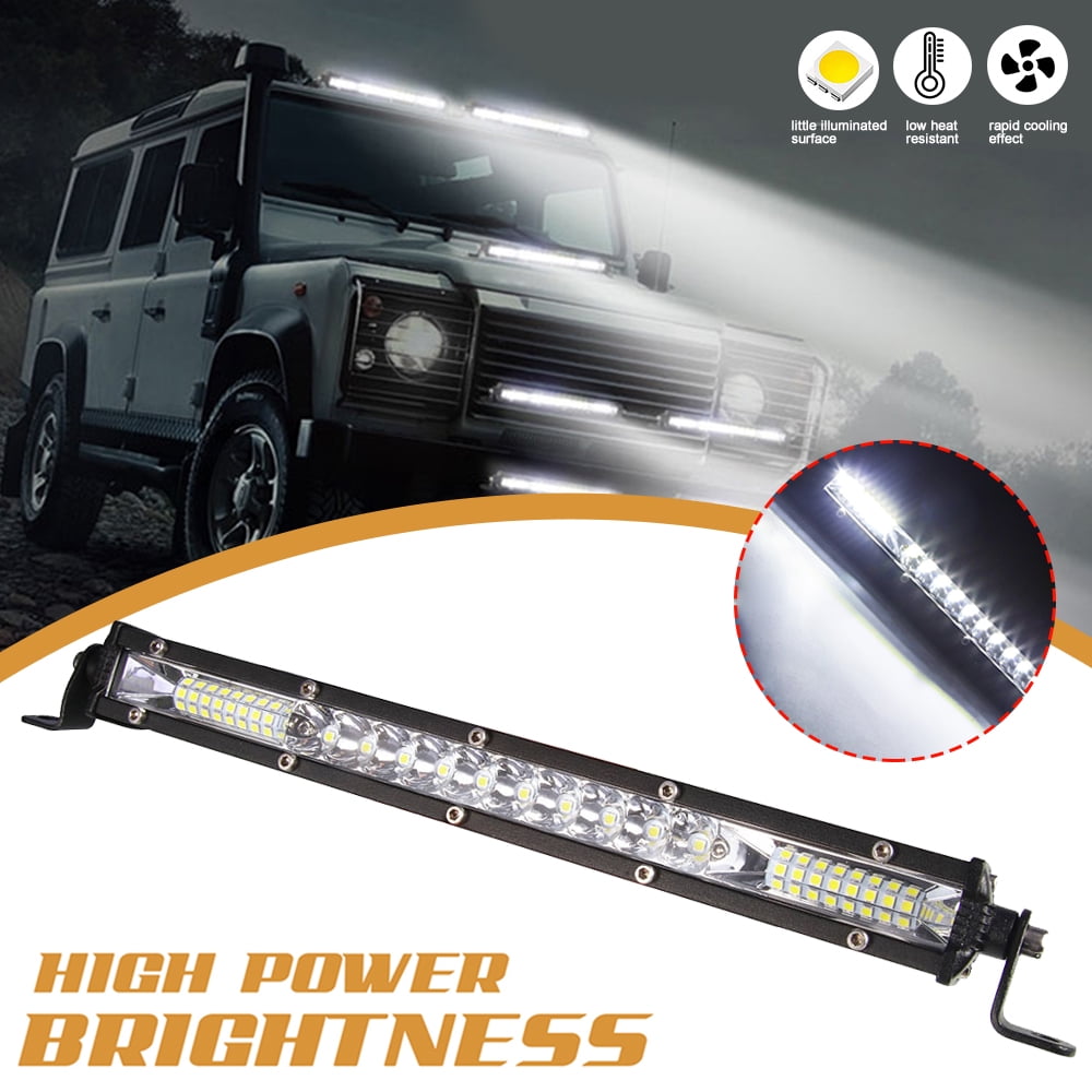 1pcs LED Light Bar 12 inch 800W Work Light for Rv Atv SUV Boat Jeep Lamp Off-road Lighting