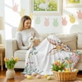 thumbnail image 4 of Throw Blanket Fleece Throw Blanket 40x50in, Easter Egg Cute Bunny Eucalyptus Soft Lightweight Bed Blankets Country Wildflower Butterfly Fuzzy Couch Blankets for All Season, 4 of 9