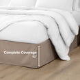 thumbnail image 6 of Bare Home Double Brushed Bed Skirt - Premium 1800 Collection - 15-inch Drop - Full XL, Taupe, 6 of 9