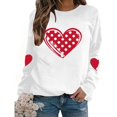 thumbnail image 6 of Women'S Valentines Sweatshirts Love Heart Graphic Long Sleeve Shirts Casual Crew Neck Pullovers Plus Size Tops, 6 of 9