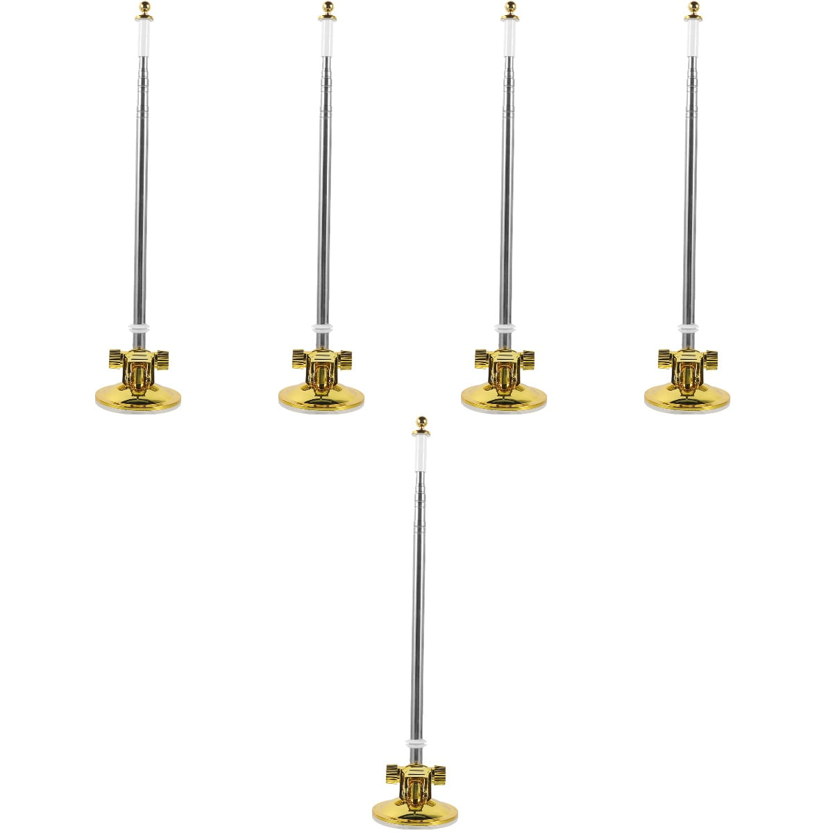 Masteelf 5pcs Outdoor Flag Pole Stand Durable Suction Cup Flagpole Stand Display Car Flag Mount Tool