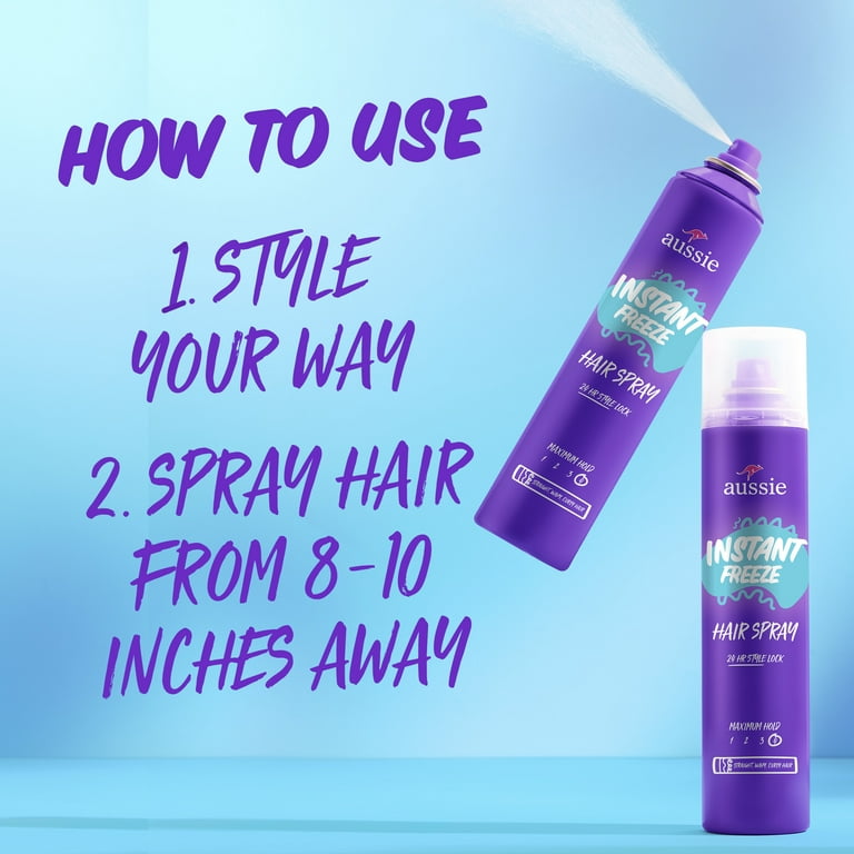  Aussie Instant Freeze Hair Spray Non-Aerosol Maximum Hold 8.5  oz (Pack of 3) : Hair Shampoos : Beauty & Personal Care