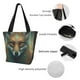 thumbnail image 4 of Fotbe Vintage Pattern Fox Bolsa de Playa con Estampado, Bolsa de Hombro, Bolsa de Mano Espaciosa, Bolsa de Viaje Ligera, Bolsa de Compras Versátil, 4 of 6