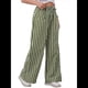 thumbnail image 3 of Pantalones de Rayas con Cordón para Mujer, Holgados, de Pierna y Cintura Baja, Cómodos y con Bolsillos Verde S, 3 of 8