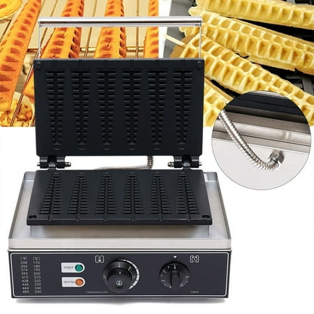 

MIDUO Commercial Nonstick Waffle Maker Machine 1500W Electric 6 Grids Waffel Corn Dog Maker