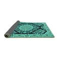 thumbnail image 2 of Ahgly Company Indoor Rectangle Medallion Turquoise Blue Traditional Area Rugs, 8' x 12', 2 of 4