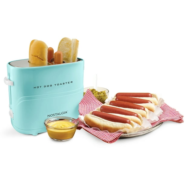 Nostalgia HDT600 Hot Dog Toaster, Aqua