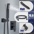 thumbnail image 5 of Cobbe Shower Set 12-inch Rainfall Shower Head with Handheld Sprayer Shower system for Bathroom Rough-in Valve Body and Trim Included Matte Black, 5 of 10
