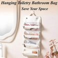 thumbnail image 3 of Leather 4 in 1 Roll Up Large Capacity Compact Waterproof Foldable Cosmetic Bag, 3 of 4
