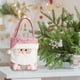 thumbnail image 5 of Bolsa de Regalo de Navidad | Embalaje de regalo y caramelo de Navidad de mano | Saco de Navidad de poliéster reutilizable | Diseño de oso de muñeco de nieve de Santa | Rosa | 16,5 x 9,06 pulgadas, 5 of 6