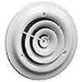 thumbnail image 3 of Diffuseur de Plafond Rond - Flux d'Air Facile - Couvercle de Conduit de Ventilation HVAC (12 Pouces, Blanc), 3 of 4
