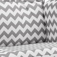 thumbnail image 3 of Angel Line Windsor Glider and Ottoman, White Finish with Gray Chevron Cushions, 3 of 3