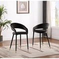 thumbnail image 2 of Best Master Furniture  Samson Contemporary Velvet Upholstered Bar Stool with Gold Accent (Set of 2) Black/Gold, 2 of 3