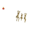 thumbnail image 4 of Figura de conejo familiar con forma de cuenca del tesoro para festival, arte artesanal, adorno de cornucopia, estatuas para escritorio, centro de mesa, 4 of 7