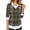 Army Green #067, variant on Women's Tops Plaid Loose Fit Long Sleeve Henley Fake Two Piece Casual Lightweight Breathable Spring Fall Blouse, M