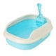 thumbnail image 2 of Caja de arena para gatos, orinal, inodoro, arenero portátil para gatos, fácil de limpiar para todo tipo de gatos. Azul, 2 of 9