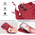 thumbnail image 3 of Liquid Silicone Case for iPhone 15 - [Camera All-Round Protection] [Soft Microfiber Lining Anti-Scratch] 4 Layer Full Covered Shockproof Gel Rubber Phone Case Cover, 6.1", Red, 3 of 16