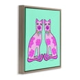 thumbnail image 3 of Stupell Industries Mirrored Purple Cats Animals Painting Brown Floater Framed Canvas Art Print Wall Art, 18 x 18, 3 of 9