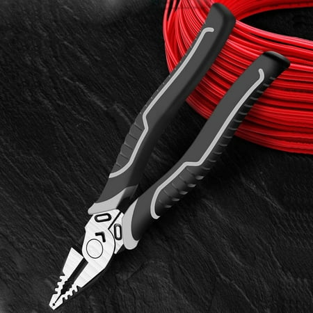 

Adjustable Durable Multifunction Hand Tools Terminal Crimper Electrician Tongs Stripping Pliers Cable Cutter 20.9CM
